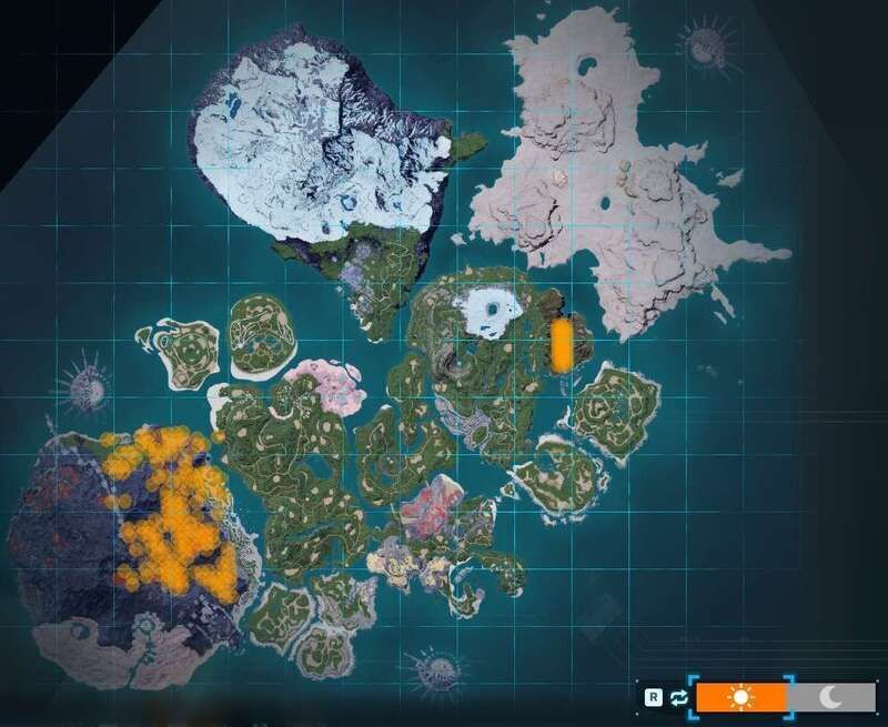 ラヴィの出現場所(昼マップ)