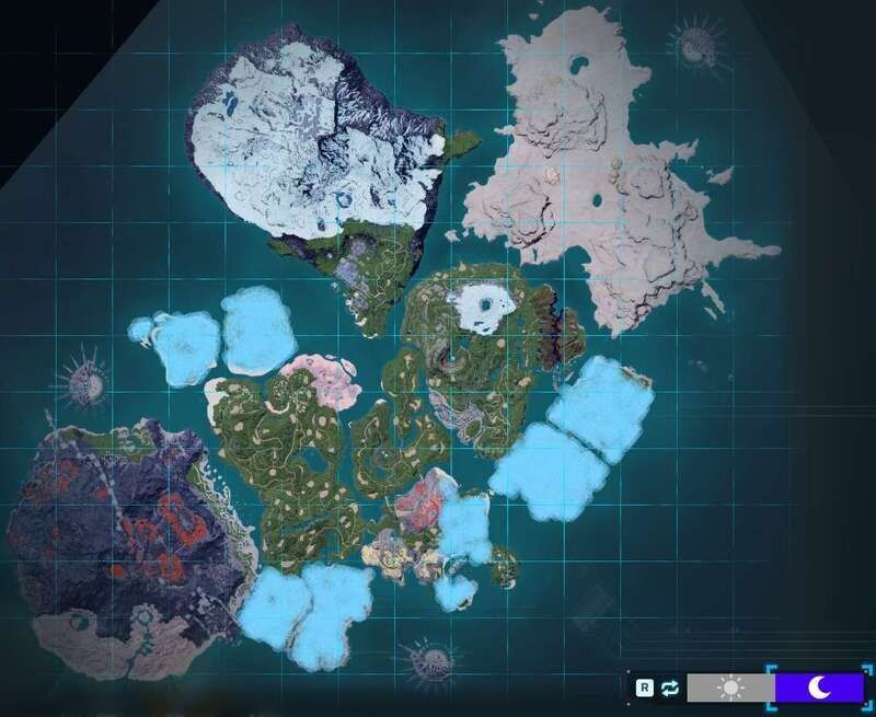 ツノガミの出現場所(夜マップ)