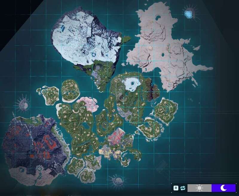 リリクインの出現場所（夜マップ）