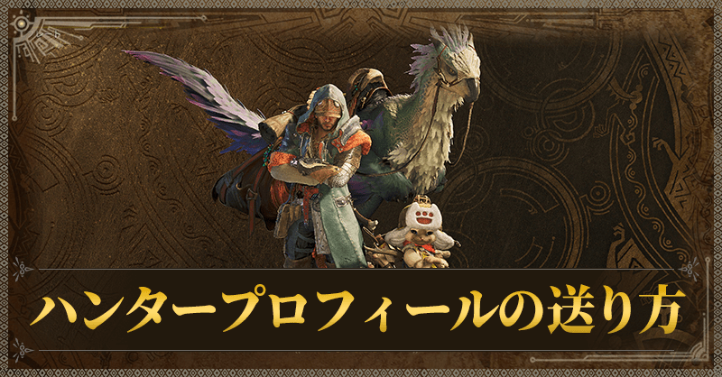 ハンタープロフィールの送り方