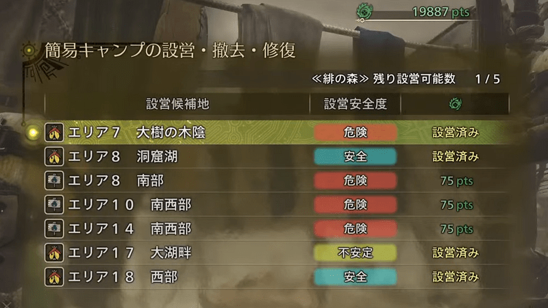 簡易キャンプの設置・修理