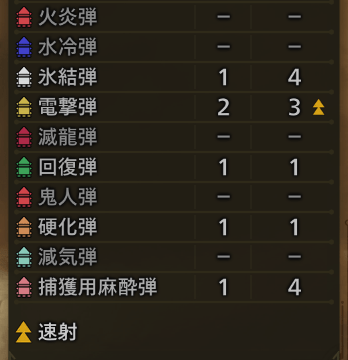 ホープバレットの弾情報