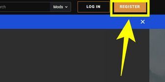 Nexus Modsにアクセスしてアカウントを作成する