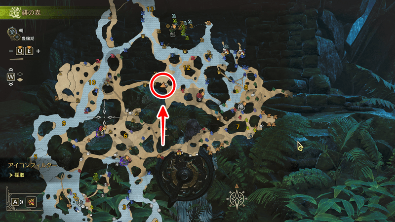 オメカシプテルスの場所