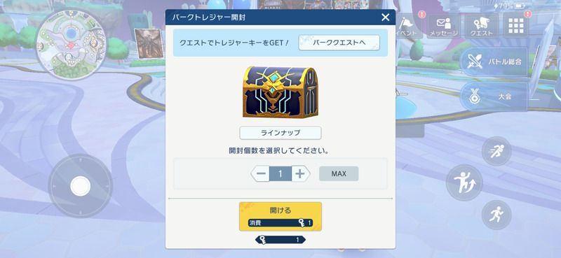 パークトレジャーの開け方