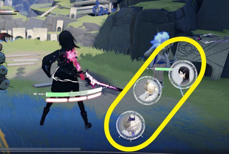 攻撃を受けるキャラクターの変更方法