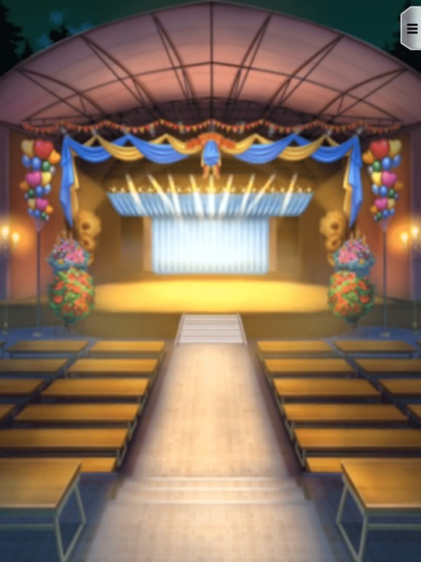 サーカスのステージ・夜