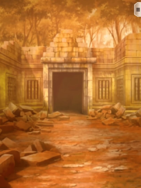 遺跡入り口・夕方