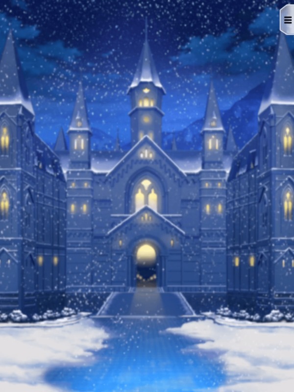 ローゼンフェスト城前・降雪