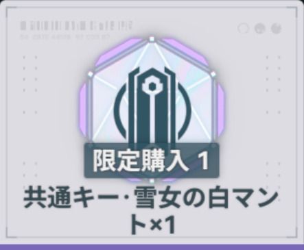共通キー・雪女の白マント