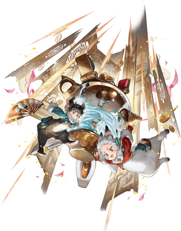 モフ姉弟の強化後立ち絵