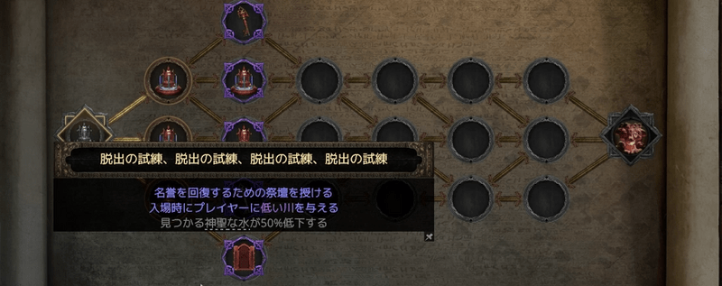 力の試練のステージ選択