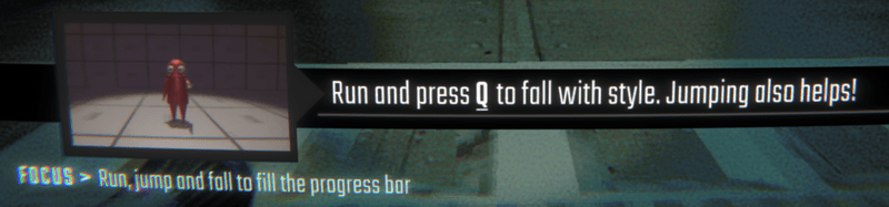 Run and press Q to fall with style