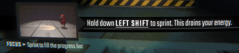 Hold down LEFT SHIFT to sprint. This drains your energy.