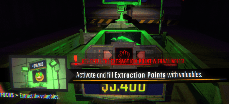 Activate and fill Extraction Points with valuables.
