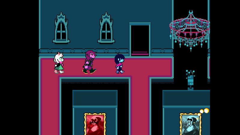 左上の階段から上がる