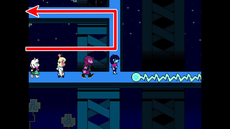 分岐路を上に進む