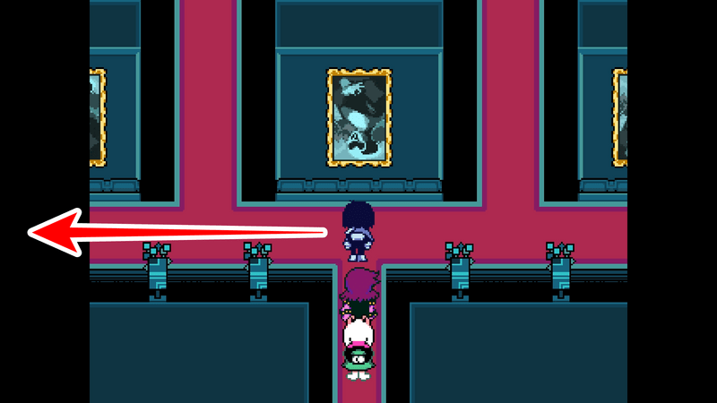 左側の通路に進む