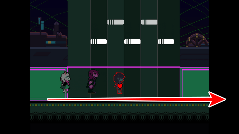 回避しつつ右に通り抜ける