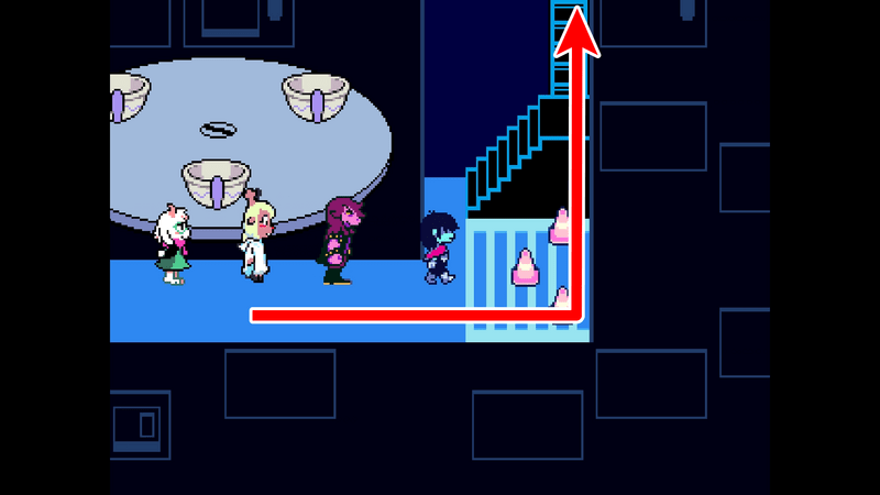 ティーカップ横の階段とハシゴを登る