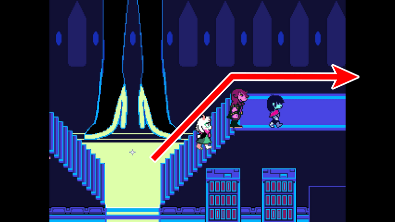 セーブポイントから右