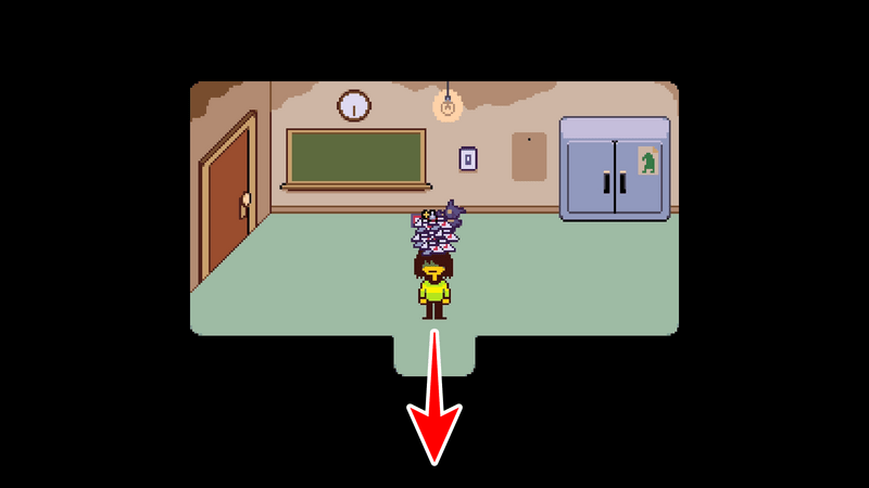 空き教室から出る