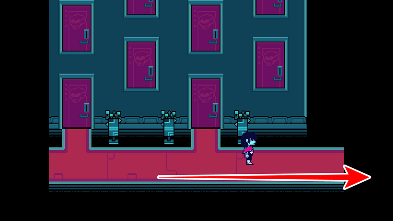 セーブポイントから右