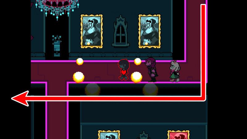 中央の通路左奥の絵画を調べる1