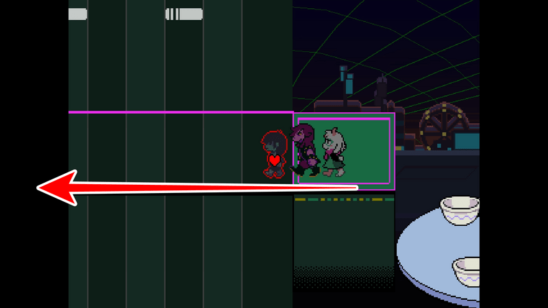 上からの攻撃を回避しながら左に進む