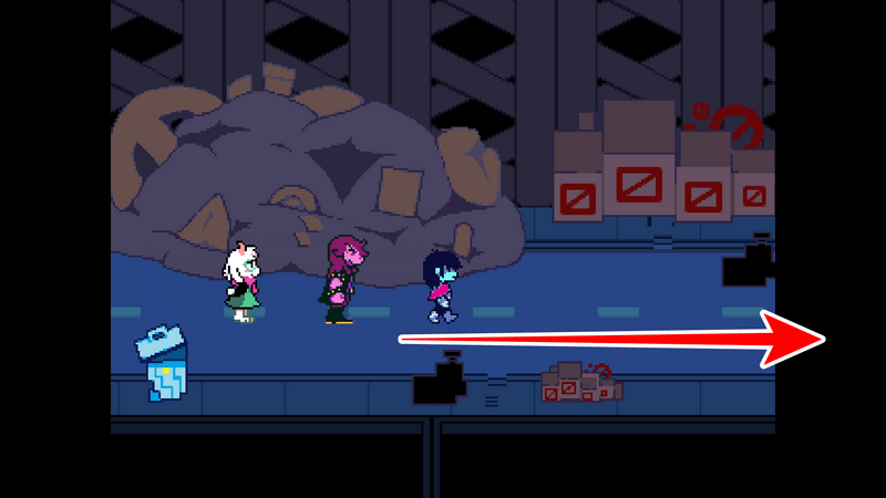 ゴミ山から右に進む