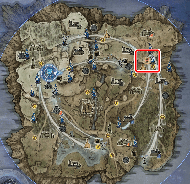 露の守人たちの位置