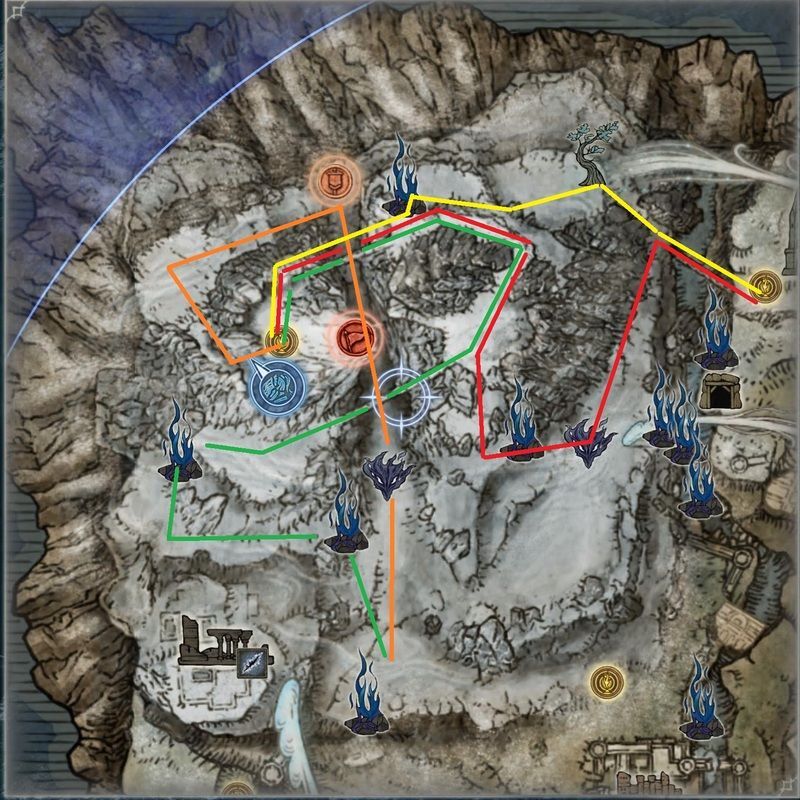 頂上（山嶺の恩寵）までのルート