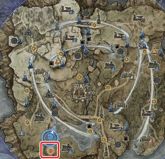 露の守人たちの位置