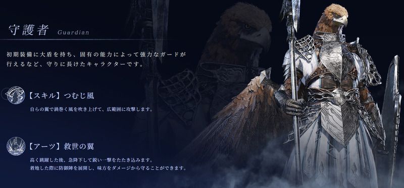 守護者のスキルとアーツ