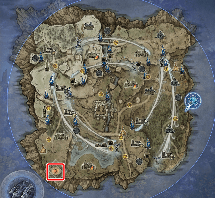 ガーディアンゴーレムの位置