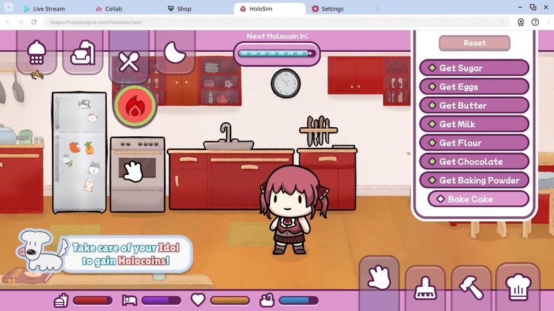 アイドルを満足させよう
