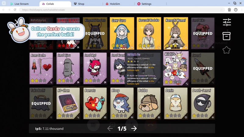 100種類以上のコラボカード
