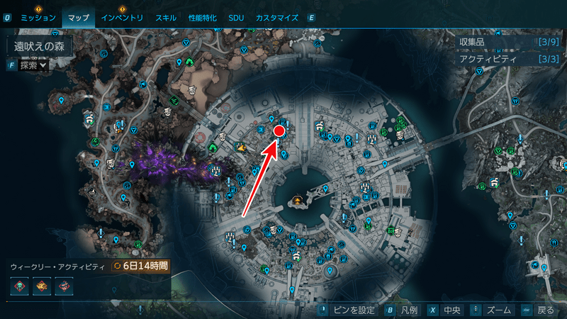 モーリスのブラックマーケットの場所_マップ