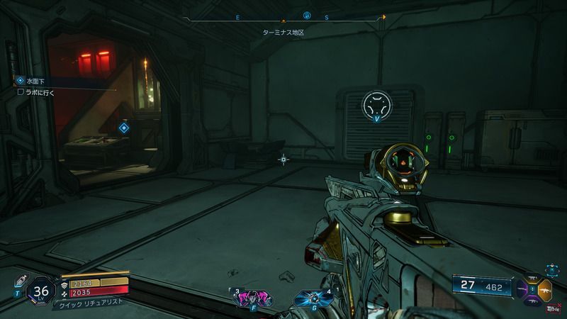 扉の隣の部屋にある蓋をグラップルで取り、先に進む