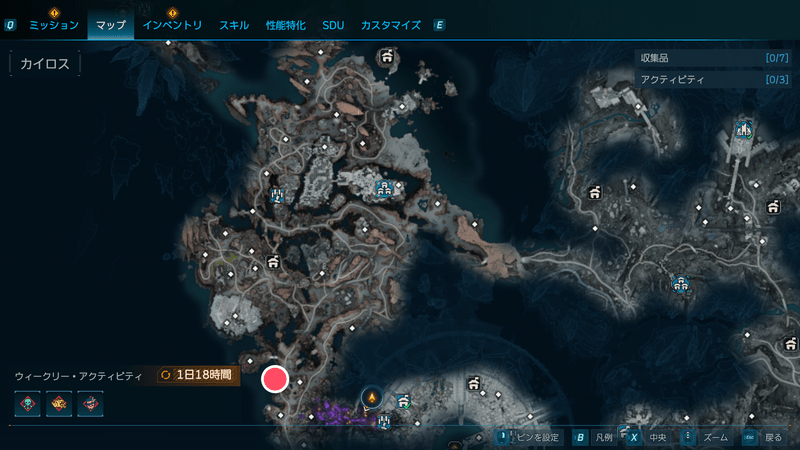 間に合わせの山小屋の場所