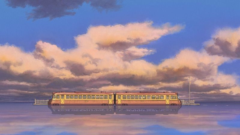 水上を走る電車