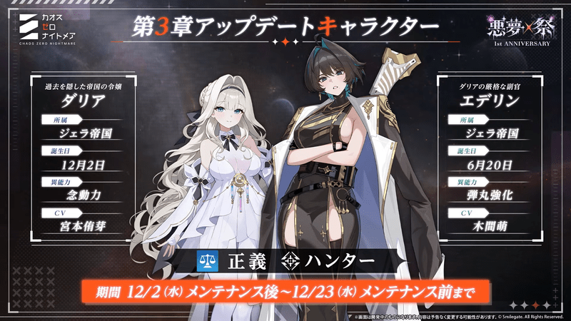 第3章アップデートキャラ