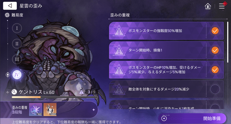 難易度と歪みの重複