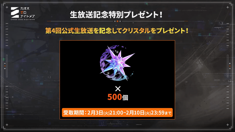 第4回生放送記念特別プレゼント