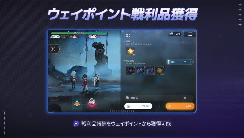 ウェイポイント戦利品獲得