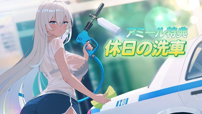 アミール特典のロビー「休日の洗車」