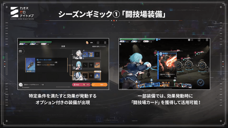 シーズンギミック①「闘技場装備」