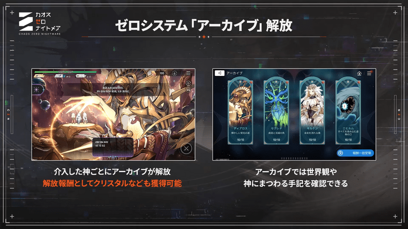 ゼロシステム「アーカイブ」解放