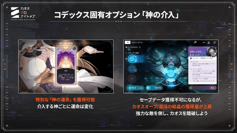 コデックス固有オプション「神の介入」