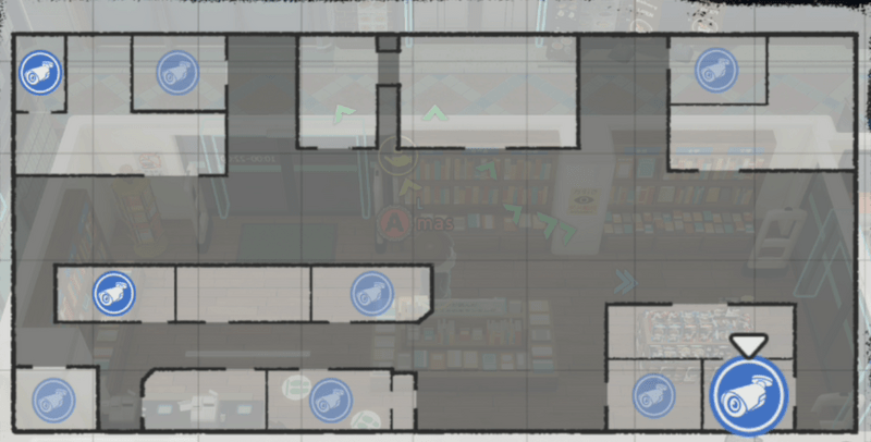 ダウンタウンの監視カメラ